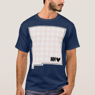 USA Stater New mexico rosa plaid T Shirt
