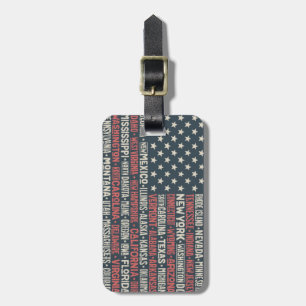 USA States & huvudstäder Bagagebricka
