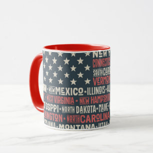 USA States & huvudstäder Mugg