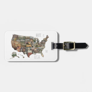 USA statlig Collage Bagagebricka