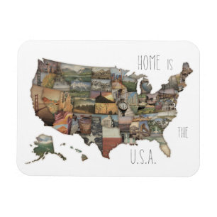 USA statlig Collage Magnet