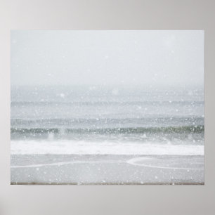 USA statliga New York, Rockaway strand, snöstorm 2 Poster