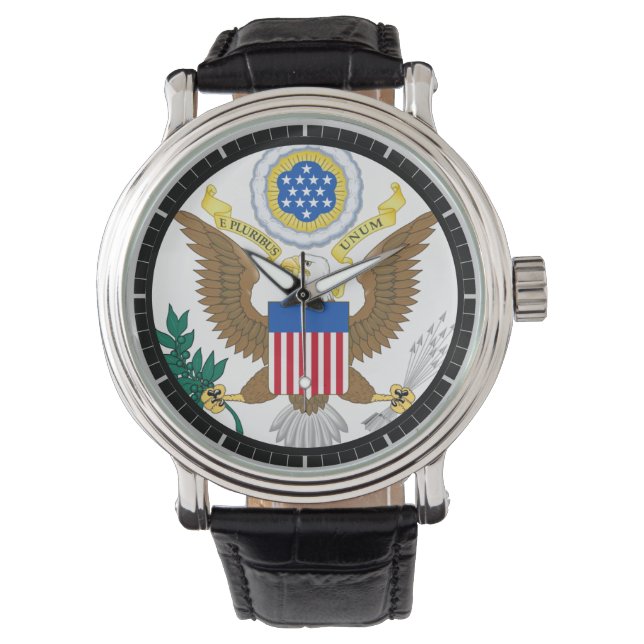 USA statsvapen symbol på en Armbandsur (Framsida)