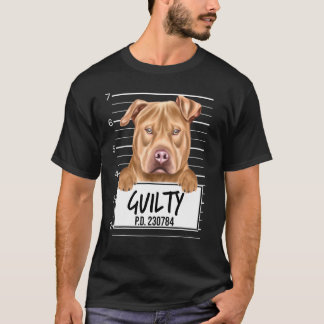 Usa Stbudsdshire Terrier Mugshot Guilty Hund T Shirt
