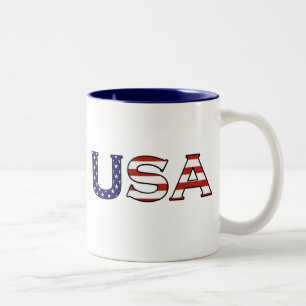USA stjärna- & randmugg Två-Tonad Mugg