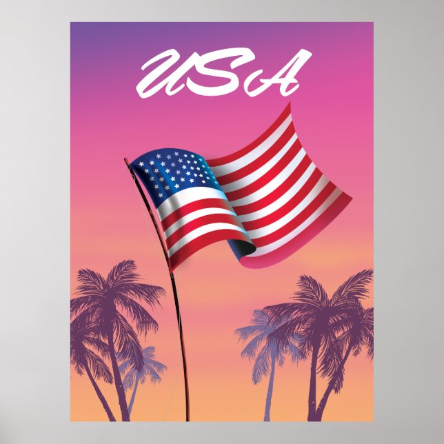 USA Stjärnor och ränder Poster (Framsidan)