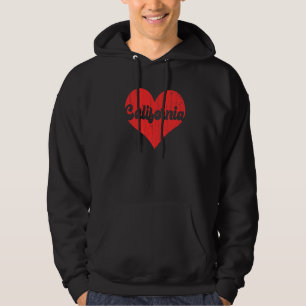 USA Stolt Amerika Statlig Flagga Hjärta Kärlek Kal Hoodie