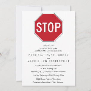 USA Stop Sign Inbjudningar