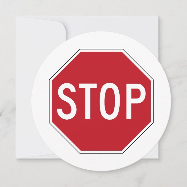 USA Stop Sign Inbjudningar (Framsida)