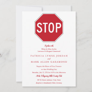 USA Stop Sign Inbjudningar