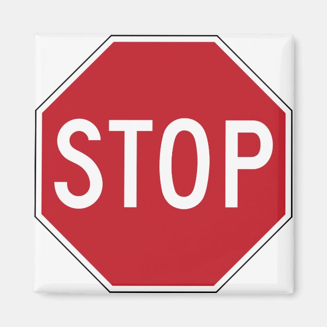 USA Stop Sign Magnet (Framsidan)