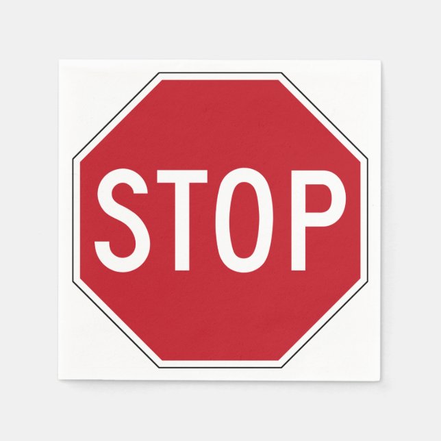 USA Stop Sign Pappersservett (Framsidan)