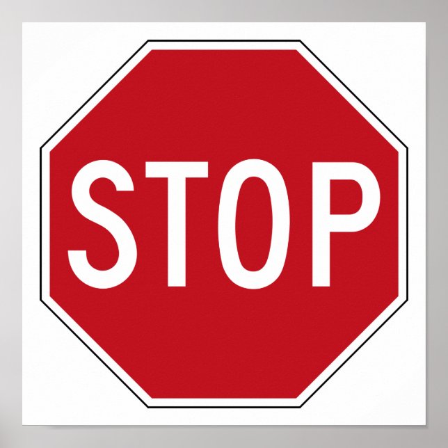 USA Stop Sign Poster (Framsidan)