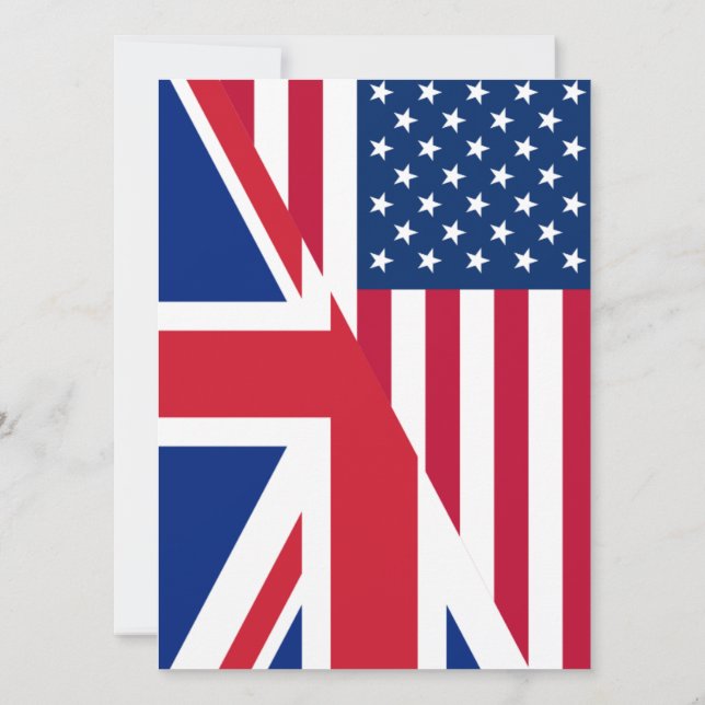 usa storbritannien Inbjudan (Baksida)