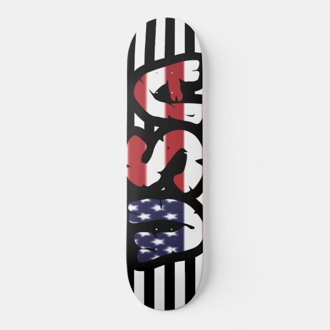 USA Street Art Mini Skateboard Bräda 18,5 Cm (Framsida)