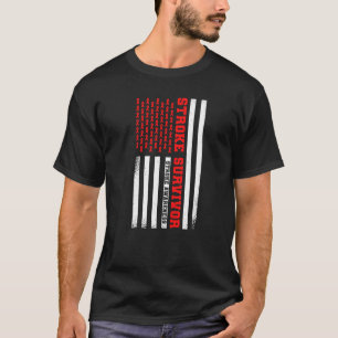 Usa Stroke Survivor Stroke Awareness American Flag T Shirt