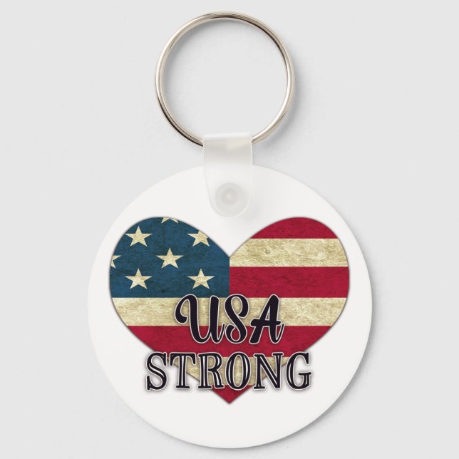 USA Strong Keychain Nyckelring (Framsida)