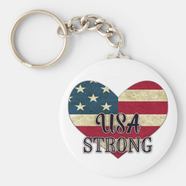USA Strong Keychain Nyckelring (Framsidan)