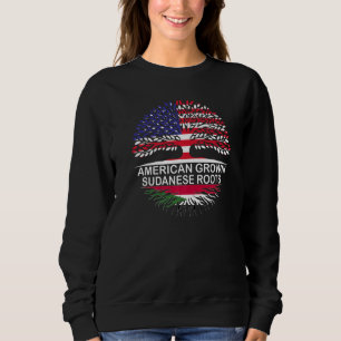 USA & Sudan Flaggor Amerikansk Odlade Sudanesiska T Shirt
