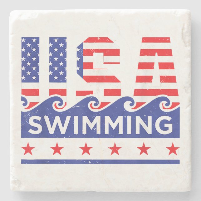 USA Swimming Artwork for a Swimmer Stenunderlägg (Framsidan)