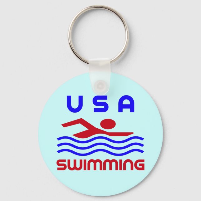 USA SWIMMING NYCKELRING (Framsida)