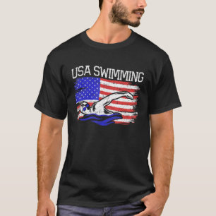 USA Swimming US Simma Aquatic Sport Idrottsman Ame T Shirt