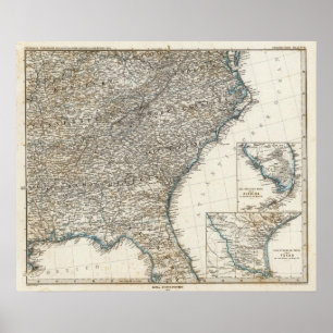 USA sydlig stater Poster