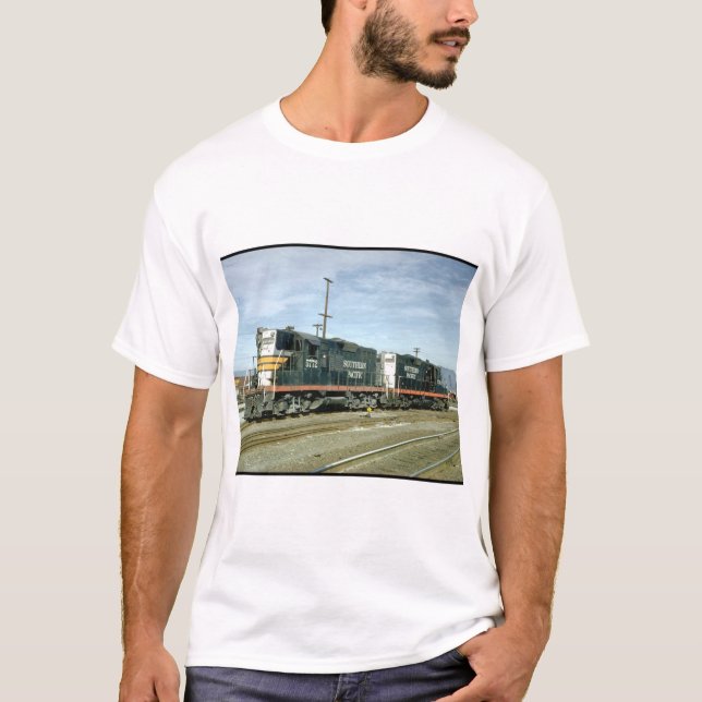 USA sydliga Stillahavs- EMD_Trains av världen T Shirt (Framsida)