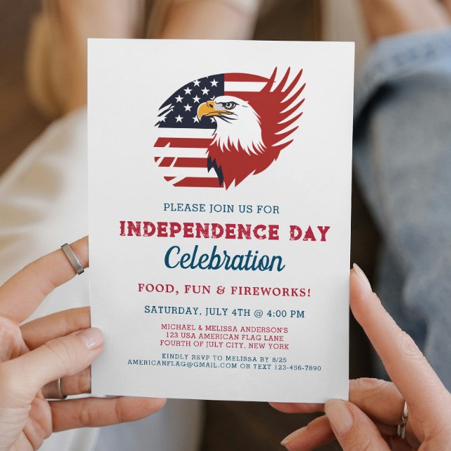 USA Symboler I Självständighetsdagfirande Inbjudningar (Skapare uppladdad)