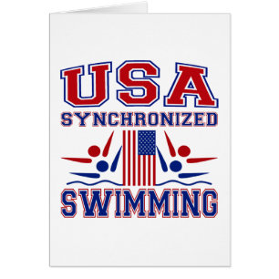 USA synkroniserade simning Hälsningskort