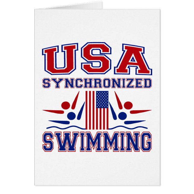 USA synkroniserade simning Hälsningskort (Framsidan)
