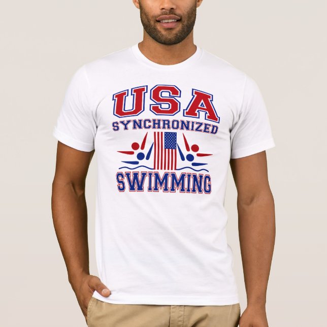 USA synkroniserade simning T-shirt (Framsida)