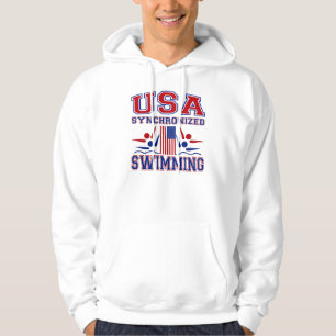 USA synkroniserade simning Tröja Med Luva