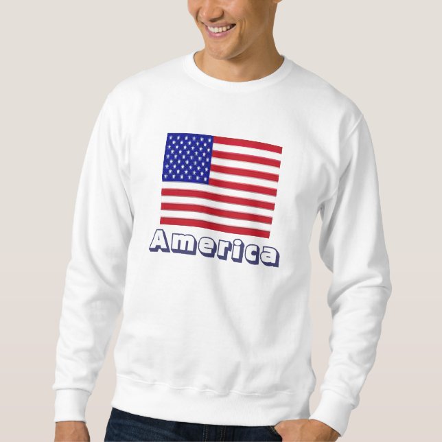 USA T-shirt Långärmad Tröja (Framsida)