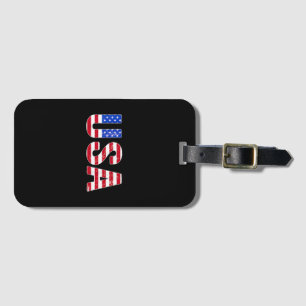 USA T-shirt Patriotisk Amerikansk Flagga Män Kvinn Bagagebricka