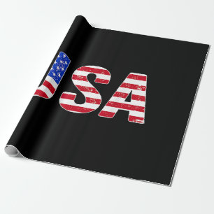 USA T-shirt Patriotisk Amerikansk Flagga Män Kvinn Presentpapper