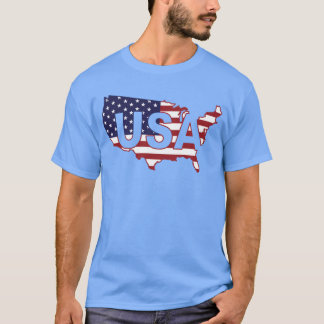 USA T Shirt Women Manar Kids Patriotic American Fl