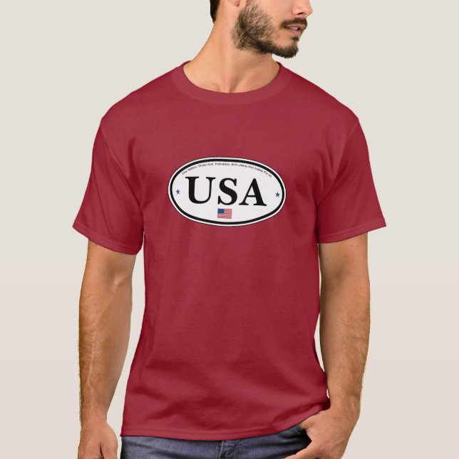 USA t-skjorta Tee Shirt (Framsida)