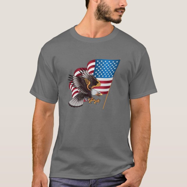 USA T-tröja By: Antsafire T Shirt (Framsida)