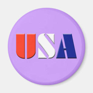 USA - (tända - lilor) Magnet