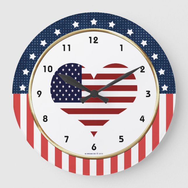 USA tar tid på den patriotiska militära Stor Klocka (Framsida)