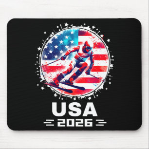 Usa team 2026 skidtröja för män kvinnor barn musmatta