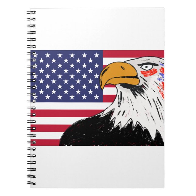 USA Teckning i en Eagle Anteckningsbok (Framsidan)
