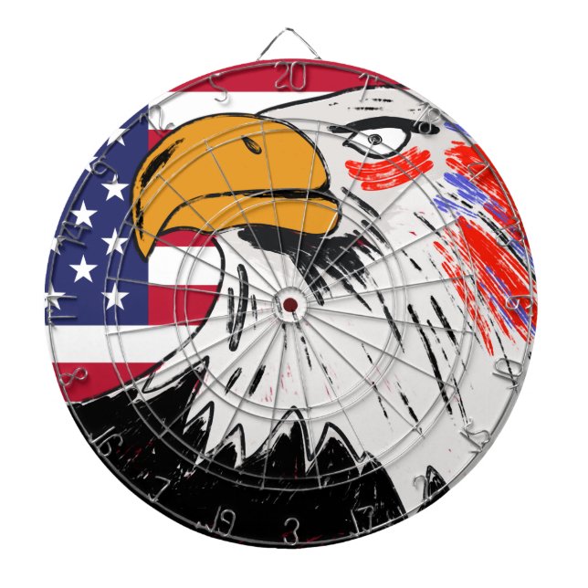 USA Teckning i en Eagle Darttavla (Framsidan)