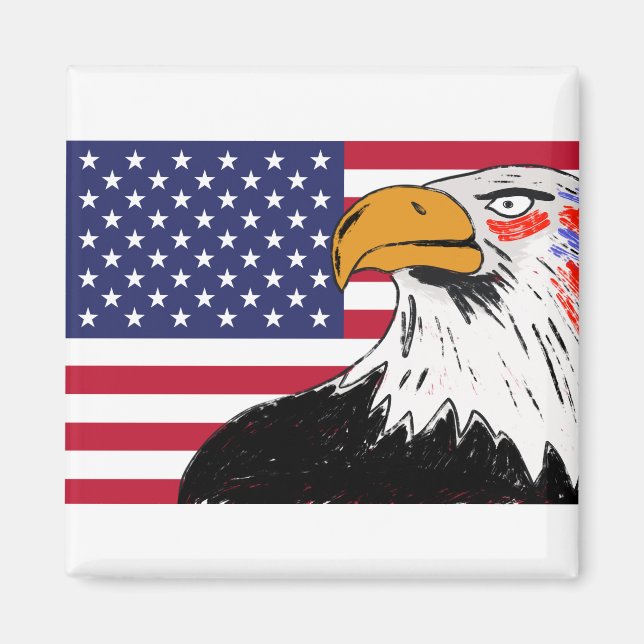 USA Teckning i en Eagle Magnet (Framsidan)