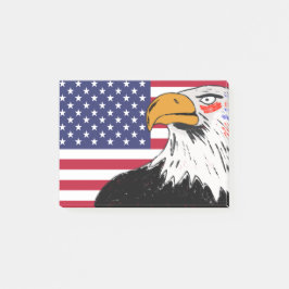 USA Teckning i en Eagle Post-it Block