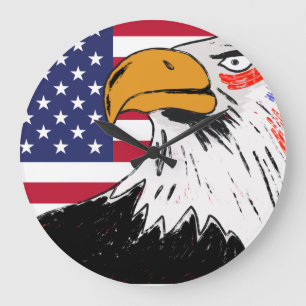 USA Teckning i en Eagle Stor Klocka