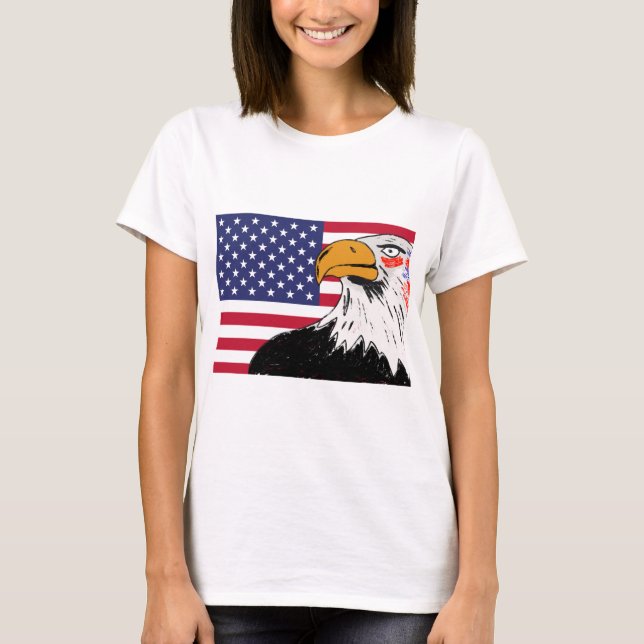 USA Teckning i en Eagle T Shirt (Framsida)