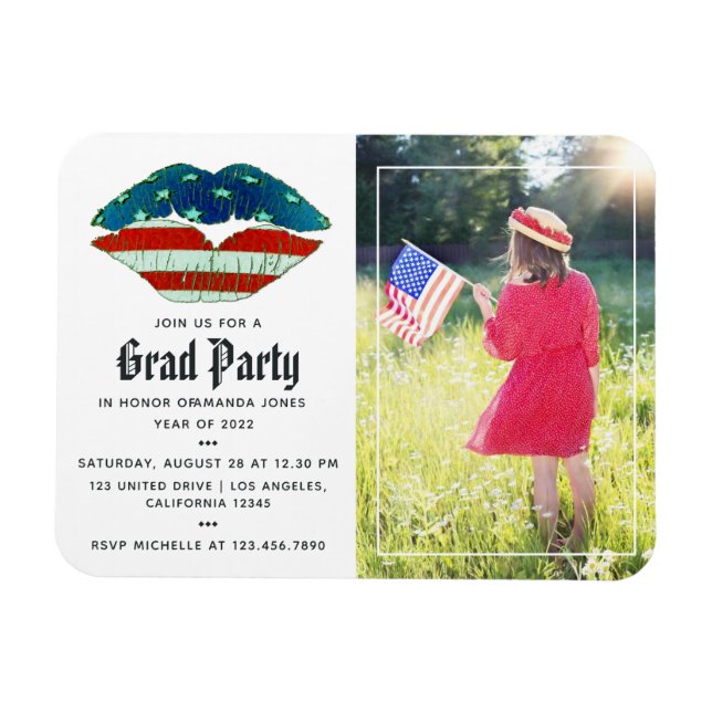 USA Temed Studenten Photo Investigation Magnet (Horisontell)