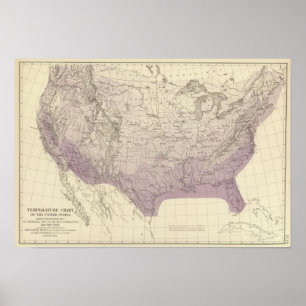 USA-temperatur Poster